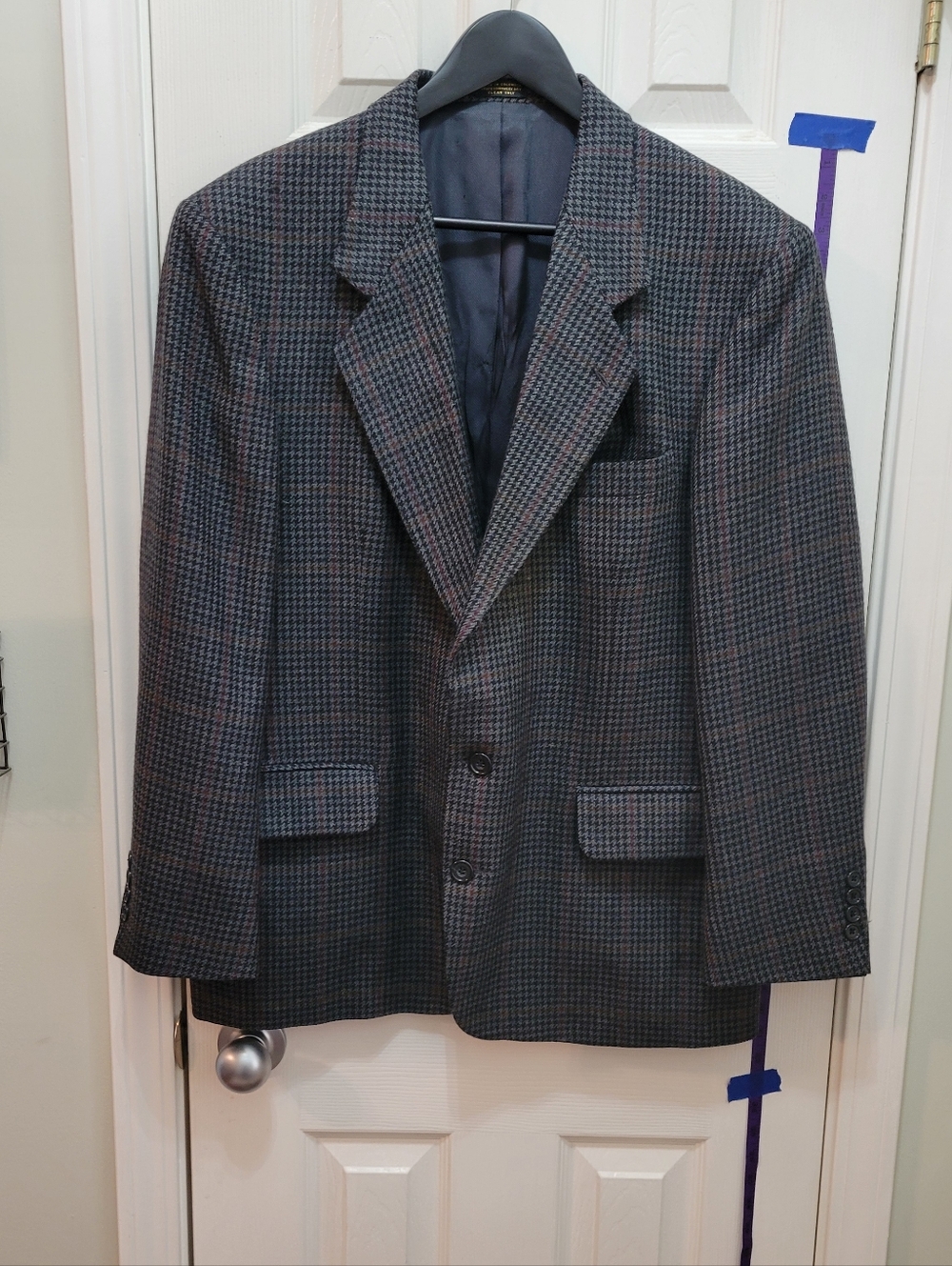 Oscar de la Renta Vintage Men's Houndstooth Sport Coat